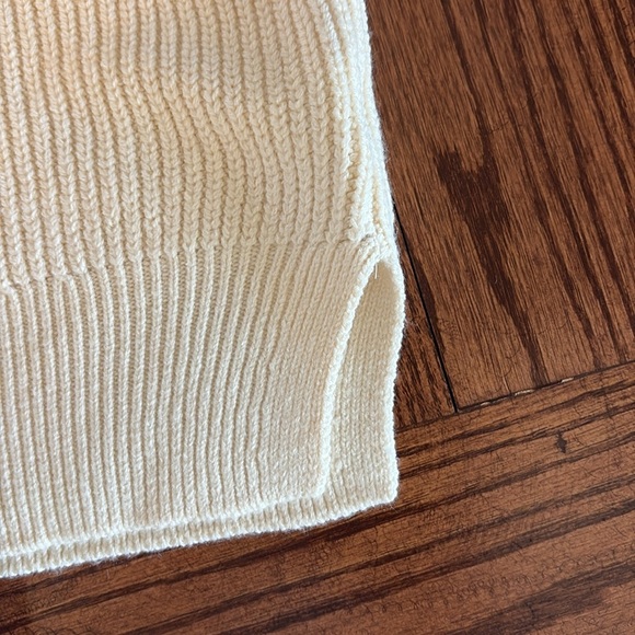 French Connection drop short sleeve zip up turtleneck knit Sweater oversized M - Picture 12 of 13